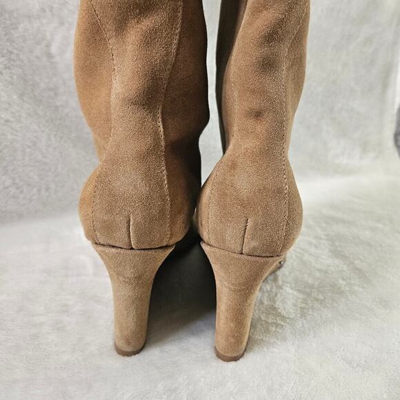 Colin Stuart Wedge Boots Womens Size 8 Tan Suede Lace-Up Warm - Picture 6 of 12
